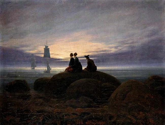Caspar David Friedrich Moonrise by the Sea France oil painting art